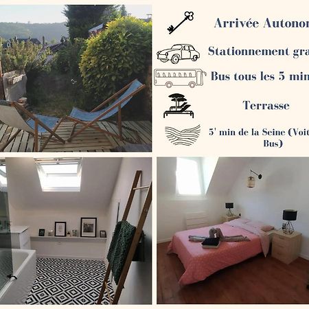 Apartmán Le Nid Normand Avec Terrasse - Stationnement Facile Et Gratuit - 5 Min Seine Deville-les-Rouen Exteriér fotografie